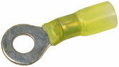 No 10 Ring Crimp and Heat Shrink Terminal Yellow 12 10 AWG 5 Pack