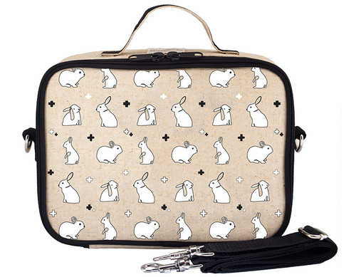 So Young Raw Linen Lunch Box - Bunny Tile