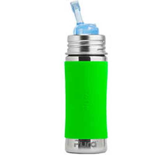 Pura Kiki Straw Bottle - Green Sleeve