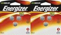 2 Packs of 3  Energizer 357BP-3 Watch/electronic Batteries
