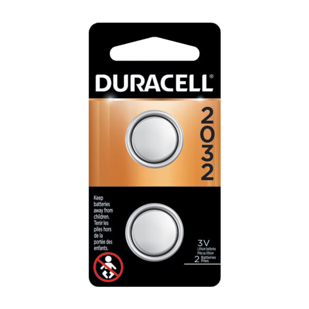 Duracell CR2032 3v LITHIUM Coin Cell Batteries (Pack of 2) DL2032