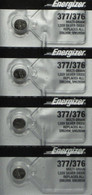 4 Energizer 377 376 Silver Oxide Watch Batteries replaces TR626W, SR626SW, SR626W