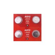 LR43 Pedometer Replacement Batteries BY Loppacell (4-Pack)