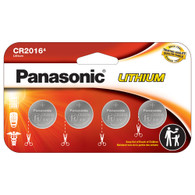 Panasonic CR2016 3V Coin Cell Lithium Batteries, 4-Pack, DL2016 ECR2016 Compatible, For Watches, Key Fobs & Small Electronics