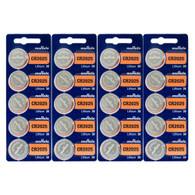 Murata CR2025 3 Volt Lithium Manganese Dioxide Batteries, Genuine Sony Blister Packaging (20 Pieces) - Replaces Sony