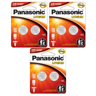 Panasonic CR1632 1632 Lithium 3v Battery (6-pack)