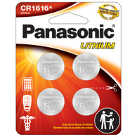 Panasonic CR1616 3V Coin Battery (4 Pack) – Premium Lithium Button Cell for Watches, Calculators & Car Remotes