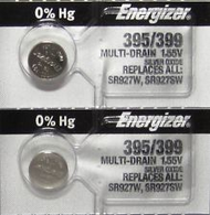 Energizer 395 / 399 Silver Oxide R395/25 , R399/35 2pc (Each)
