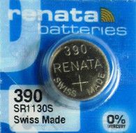 Renata Silver Oxide Watch Battery For Renata 390 Button Cell