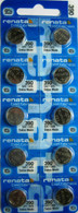 10 Renata 390 Batteries (Sr1130Sw)