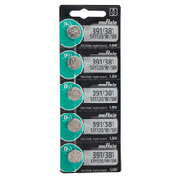 Murata Silver Oxide 1.55V Batteries Size SR1120SW (391) (Pack of 5) - Replaces Sony