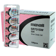 100 pc Maxell SR731SW 329 V329 SR731 Silver Oxide Watch Battery by Maxell