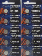 Renata CR1025 Coin Cell Battery 10 Pk