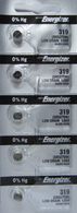 Energizer 319 Button Cell Silver Oxide SR527SW Watch Battery Pack of 5 Batteries