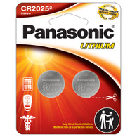 2 Panasonic CR2025 3V Lithium Coin Cell Battery – Button Battery for Key Fobs, Watches & Electronics