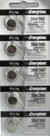 Energizer 394 Button Cell Silver Oxide SR936SW Watch Battery Pack of 5 Batteries