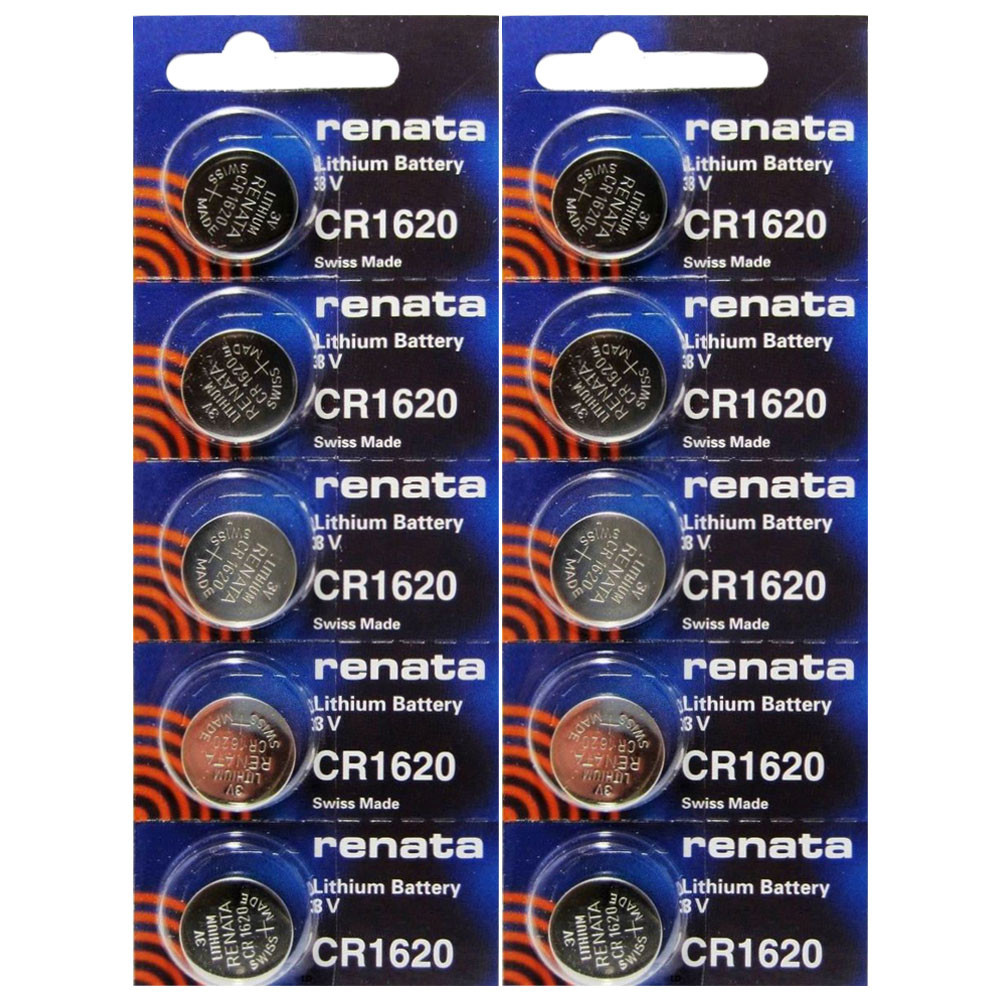 Renata CR1620 Batteries - 3V Lithium Coin Cell 1620 Battery (100 Count) 