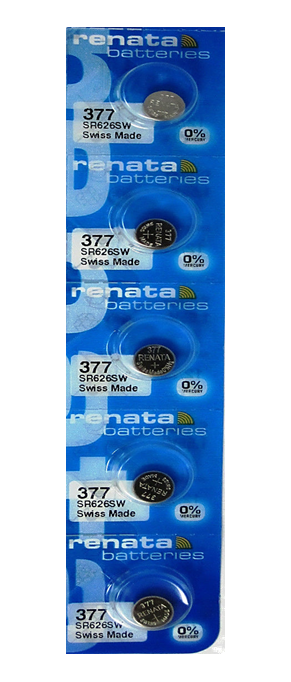  Renata Batteries 377 Silver Oxide Battery (5 Pack
