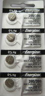 Citizen 280-44 Watch Batteries by Energizer /4 Pieces 395/399