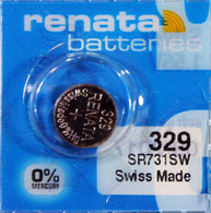 30 x Renata 329 Button Cell watch batteries