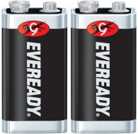 2 Eveready Super Heavy Duty 9V 9 Volt Carbon Zinc Battery