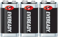 3 Eveready Super Heavy Duty 9V 9 Volt Carbon Zinc Battery