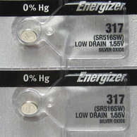 317 Watch Battery SR516SW SR516W Energizer x 2