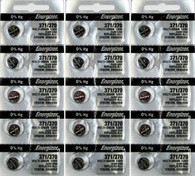 15 Energizer 371 or 370 Button Cell Silver Oxide SR920SW Zero Mercury Watch Batteries