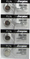 4 Pcs Energizer 394-380TS BUTTON CELL BATTERIES 394 OX