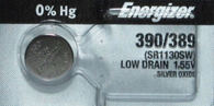 ENERGIZER 389 / 390 WATCH BATTERIES SR1130SW SR1130W x 1