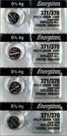 4 Pc Energizer 371 1.55 Volt Button Cell Watch Battery