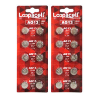 LOOPACELL ag13 LR44 L1154 357 A76 Batteries 20 Pack