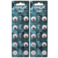 LOOPACELL AG1 LR621 364 Alkaline Watch Batteries X 20
