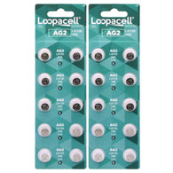 20 X LOOPACELL AG2 Alkaline Button Cell Batteries