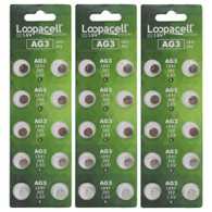 LOOPACELL AG3 LR41 392 1.5V Alkaline Watch Battery x 30