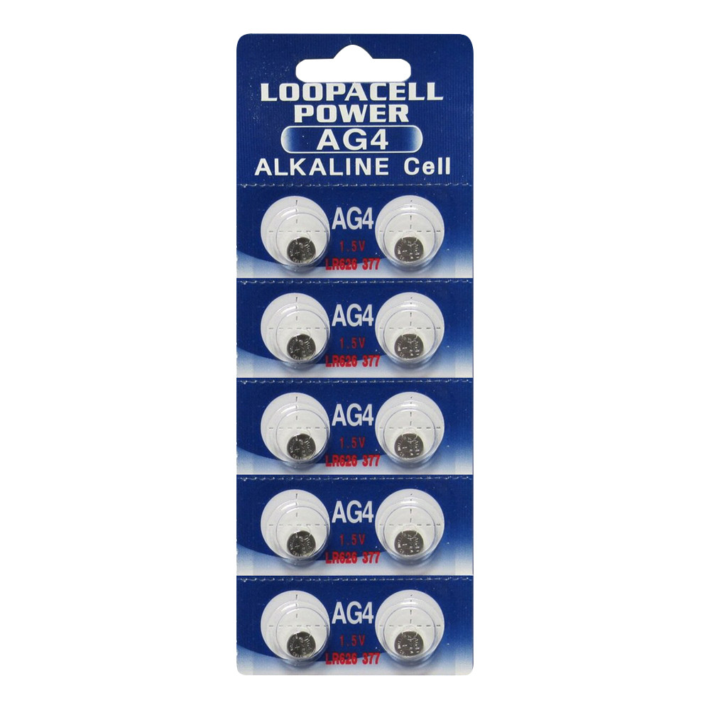 Loopacell Ag4 Lr626 377 Sr66 1 5v Alkaline Button Cell Watch Batteries 10 Pack Loopacell Ag4 Lr626 377 Sr66 1 5v Alkaline Button Cell Watch Batteries 10 Pack
