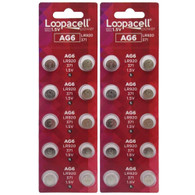 LOOPACELL AG6 LR920 371 370 D371 D370 LR920 LR921 LR69 Alkaline Button Cell Battery X 20
