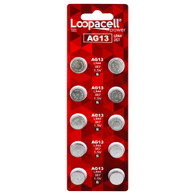 10-pack LR44 AG13 Alkaline Button Cell Battery