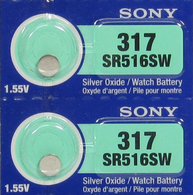 317 Watch Battery SR516SW SR516W Sony x 2