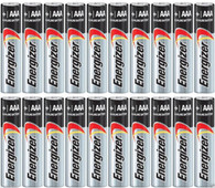 Energizer AAA Max Alkaline E92 Batteries Made in USA  - 20 count