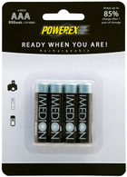Powerex MHRAAAI4 Imedion AAA 950mAh 4-Pack Rechargeable Batteries