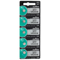 Murata Batteries SR626SW - 377 Silver Oxide Watch Battery - On Tear Strip (Pack of 5)