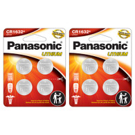 8pcs Panasonic CR1632 CR 1632 3v Coin Lithium Battery, REMOTE KEYLESS ENTRY TRANSMITTER FOB Battery