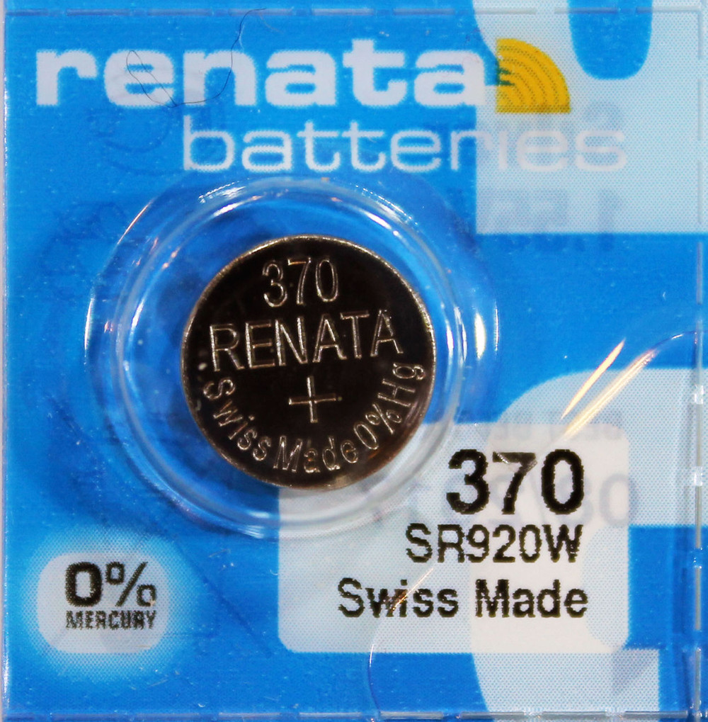 Pile Montre Renata 370 / SR920SW 1.5V - Fabriquée En Suisse, Neuve En Emballage D'origine