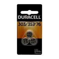 Duracell D303/357 Silver Oxide 1.5V Watch/Electronic Battery (Pack of 3)