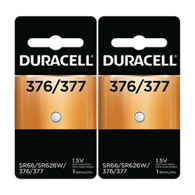 Duracell D377 Silver Oxide 1.5V Watch/Electronic Battery - 2 PK