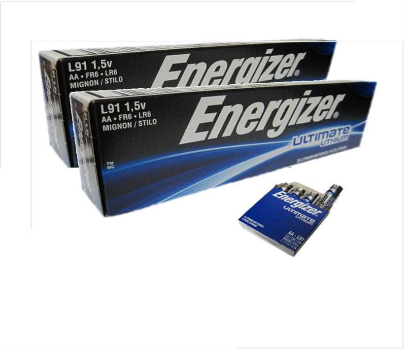 48 x Energizer Ultimate AA Mignon Lithium FR6 L91 1,5V in CardioCell Box 
