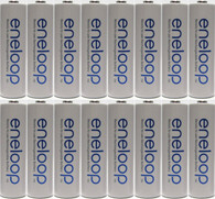 Newest version Panasonic Eneloop 4rd generation 16 Pack AA NiMH Pre-Charged Rechargeable Batteries -FREE BATTERY HOLDER- Rechargeable 2100 times