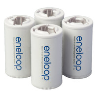 Panasonic BQ-BS2E4SA Eneloop C  Size Spacers for Use with Ni-MH Rechargeable AA Battery, 4 Count