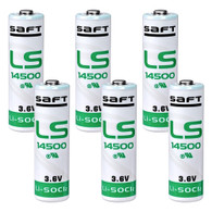 Saft LS 14500 3.6v Standard Capacity "AA" Cell (6 Pack)